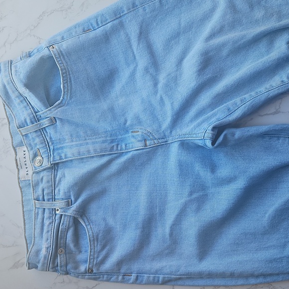 SLVRLAKE Grace Raw Hem High Waist Ankle Wide Leg Jeans 29 - Picture 3 of 12